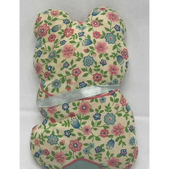 Vintage Fabric Bear pillow home made from pattern Plush Stuffed Animal Toy 7” - Picture 3 of 10